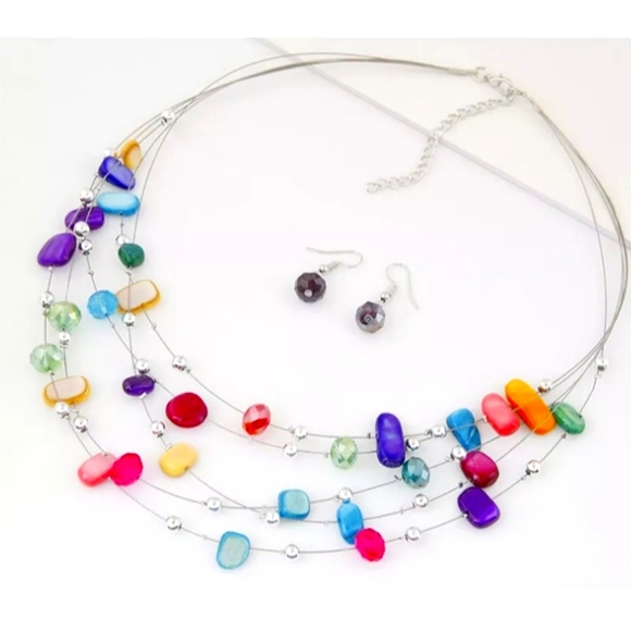 Layered beaded necklace - Picture 3 of 3